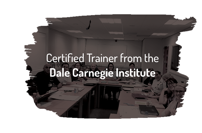 certified trainer from Dale Carnegie institute