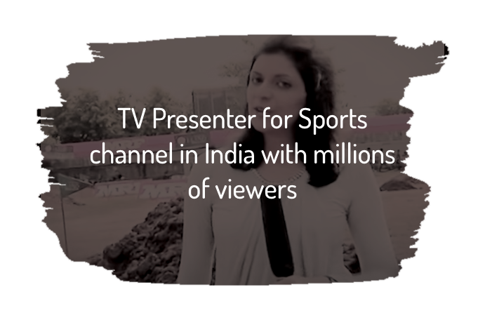 tv presenter for sports channel in India with millions of viewers